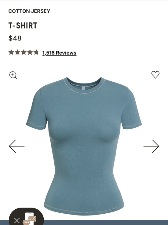 SKIMS Tops - Skims Cotton Jersey T-Shirt in Size XS